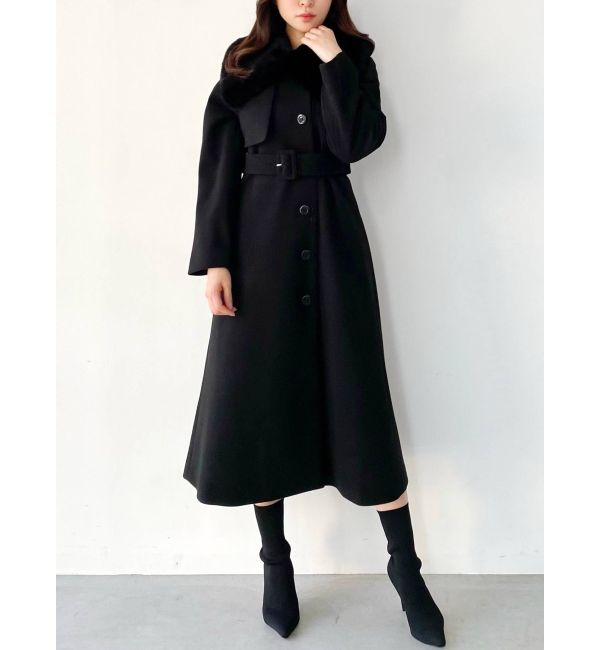 【WEB限定】フラッフィーカラーロングコート