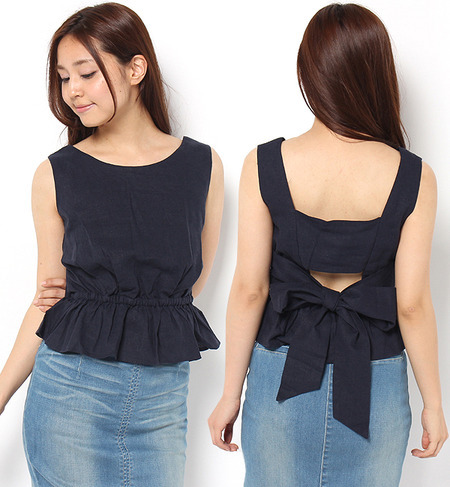 【dazzlin】バックリボンブラウス