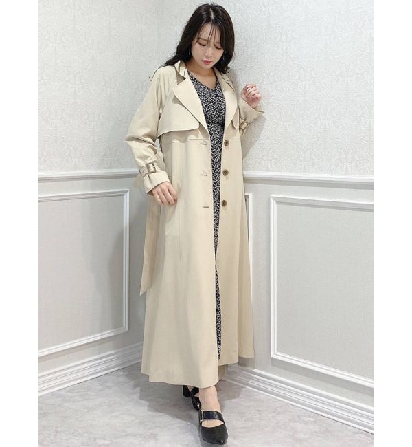 正規通販 ダズリン dazzlin 2WAYバックプリーツトレンチコート