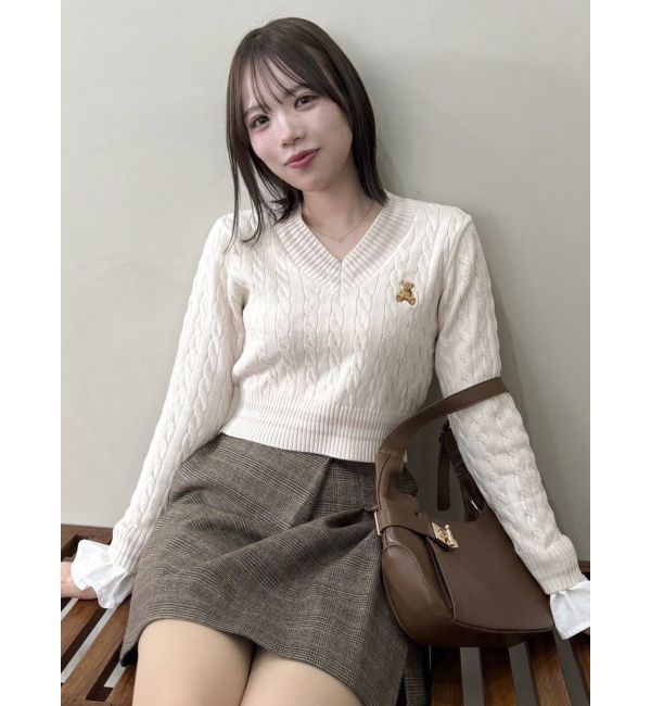 POLO BCS コラボ】シャツドッキングケーブルニットトップス
