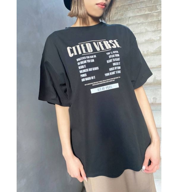 ＜アイルミネ＞【エモダ/EMODA】 コレクションロゴTシャツ