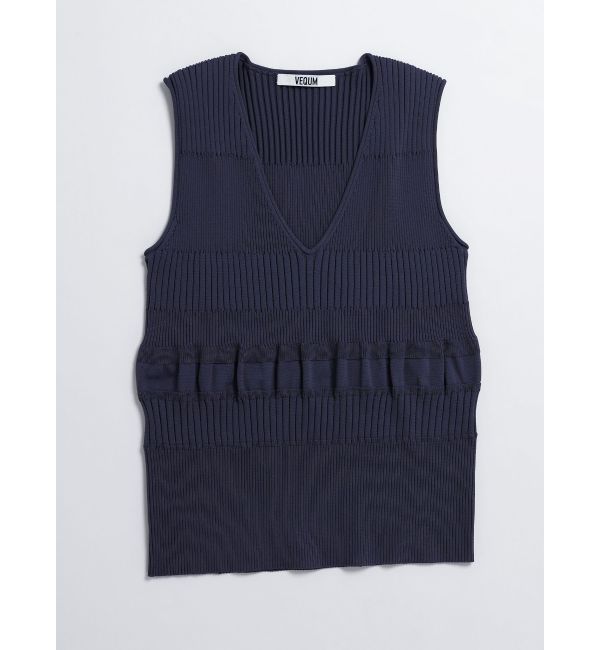 VEQUM】SWITCHING KNIT VEST|EMODA(エモダ)の通販｜アイルミネ