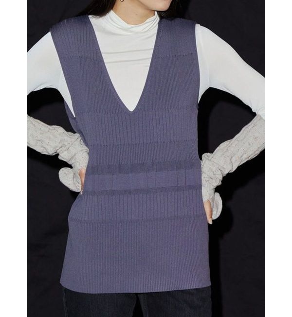 人気メンズファッション|【エモダ/EMODA】 【VEQUM】SWITCHING KNIT VEST