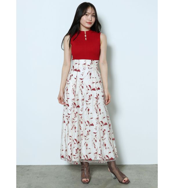 チュール刺繍スカート|MERCURYDUO(マーキュリーデュオ)の通販｜アイルミネ