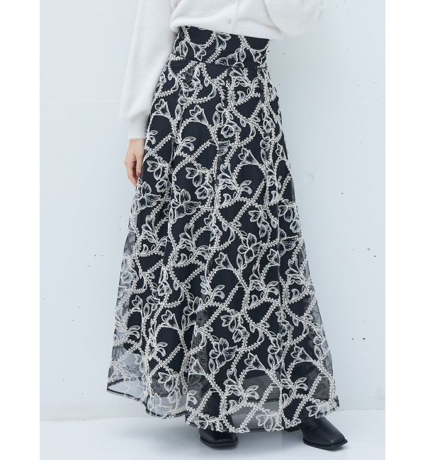【最終値下げ】マーキュリーデュオ　コード刺繍スカート　S