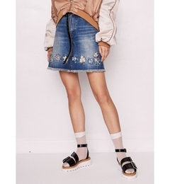 【ムルーア/MURUA】 ＦＬＯＷＥＲデニムスカート [送料無料]