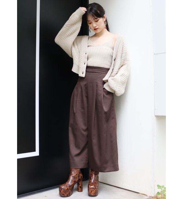 ミモレガウチョパンツ Murua ムルーア の通販 アイルミネ ミモレガウチョパンツ Murua ムルーア の通販 アイルミネ
