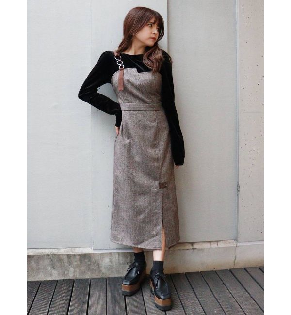 リングストラップタイトジャンパースカート|MURUA(ムルーア)の通販