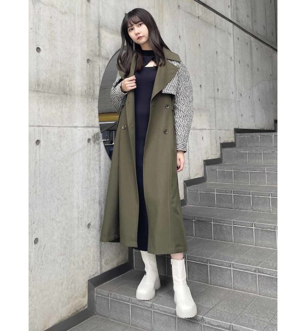 emmi_atelier2023AW 【emmi atelier】3WAYレイヤードトレンチコート