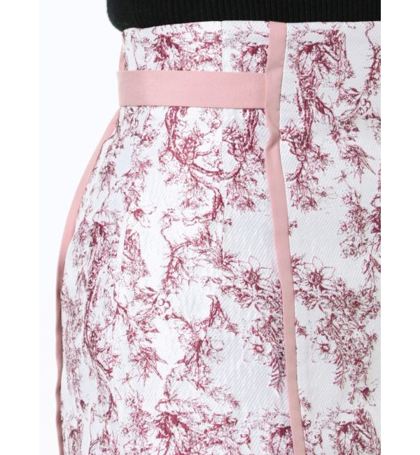 Jarvine contrast rose brocade a line skirt by deals missguided