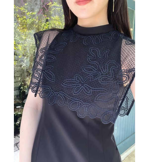 LADYヨーク刺繍Iラインドレス|LAGUNAMOON(ラグナムーン)の通販｜アイルミネ