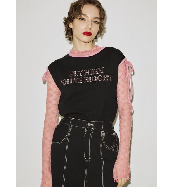 スタッズロゴショルダーリボン Tシャツ|jouetie(ジュエティ)の通販 