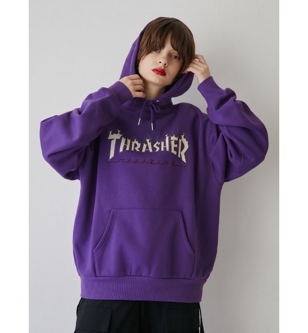 ジュエティ jouetie THRASHERブロッキングHOODIE - パーカー