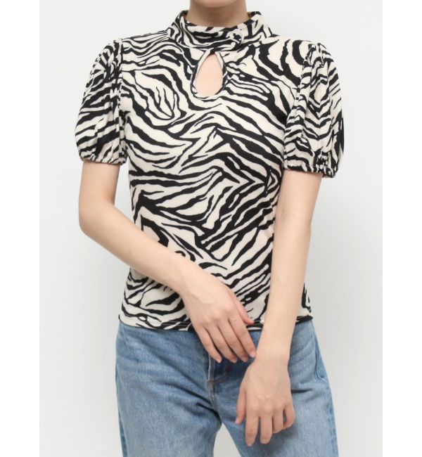セール】ハイネックボリュームスリーブトップス（Tシャツ