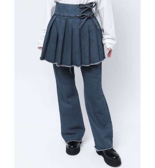 jouetie スカートレイヤードフレアパンツ（グレー） -ファッション通販 FASHION WALKER
