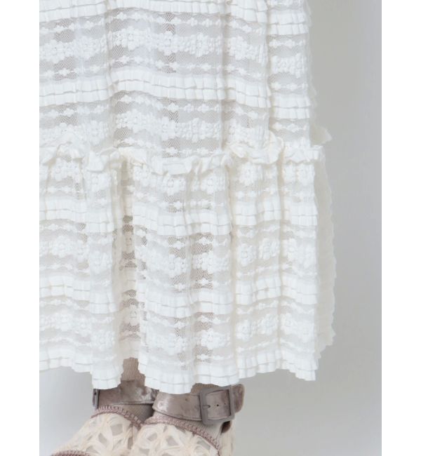 petit flower laceフレアスカート|merry jenny(メリージェニー)の通販