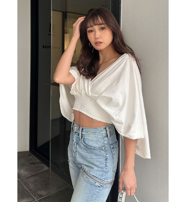 2WAYスリーブカシュクールドルマンカットTOPS|GYDA(ジェイダ)の通販