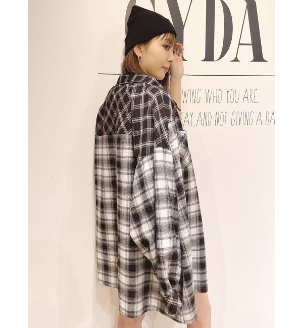 CHECK MIX BIG SHIRT|GYDA(ジェイダ)の通販｜アイルミネ