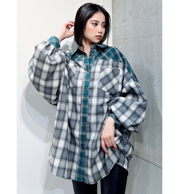 CHECK MIX BIG SHIRT|GYDA(ジェイダ)の通販｜アイルミネ