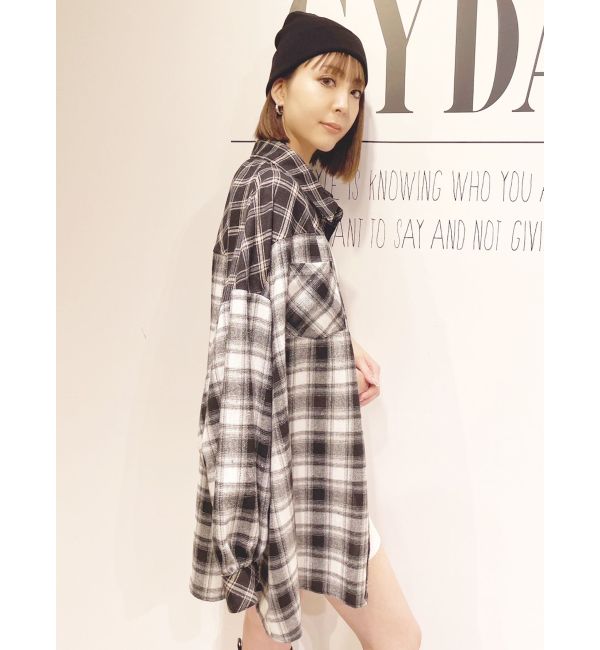 CHECK MIX BIG SHIRT|GYDA(ジェイダ)の通販｜アイルミネ