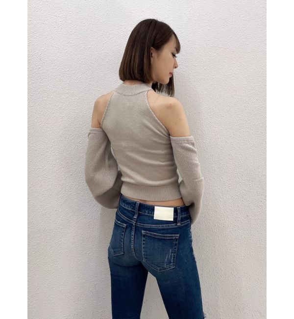 GYDA 【SET着用可】アームドッキングデザインニットTOPS（ブラウン） | ファッション通販 FASHION WALKER