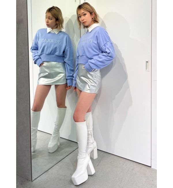 フェイクレザースカートライクショートパンツ|GYDA(ジェイダ)の通販 