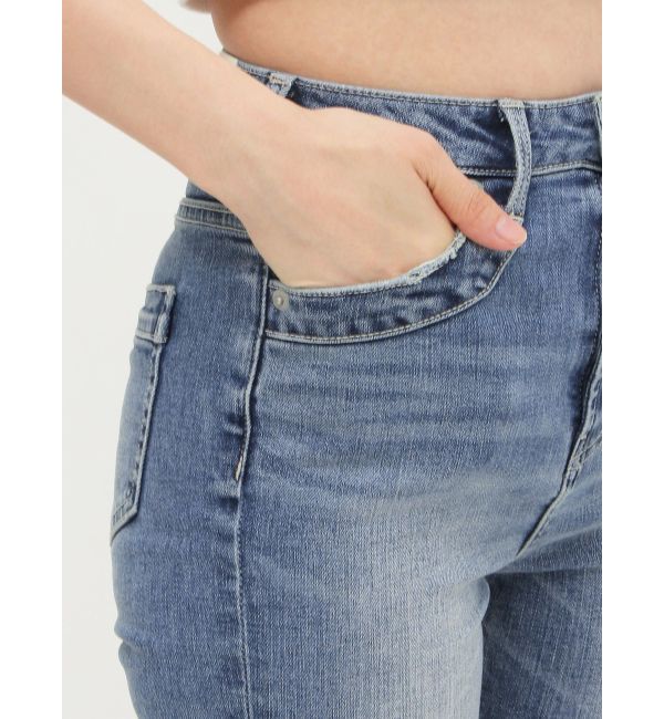 ハイウエスト thickish ポケットスキニーデニムパンツ|GYDA