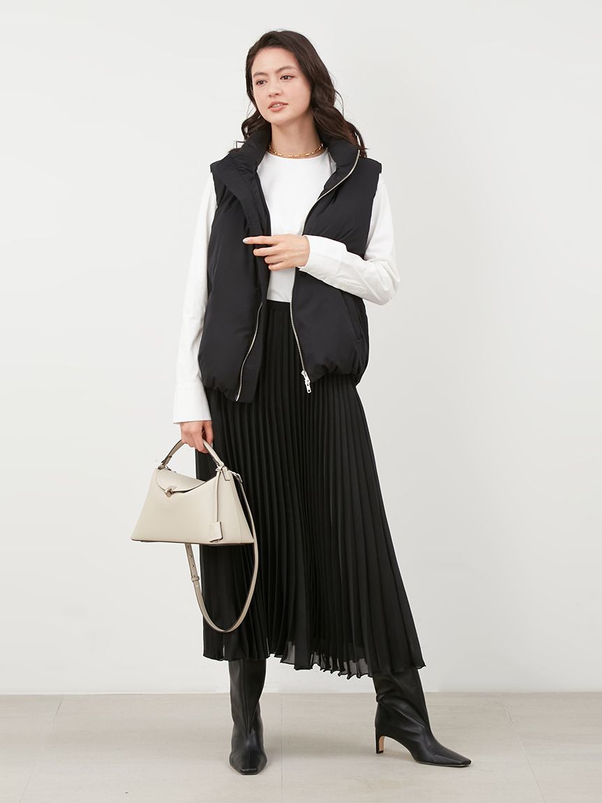 【Mila Owen】ウエストゴムデザインシアープリーツスカート 1サイズ