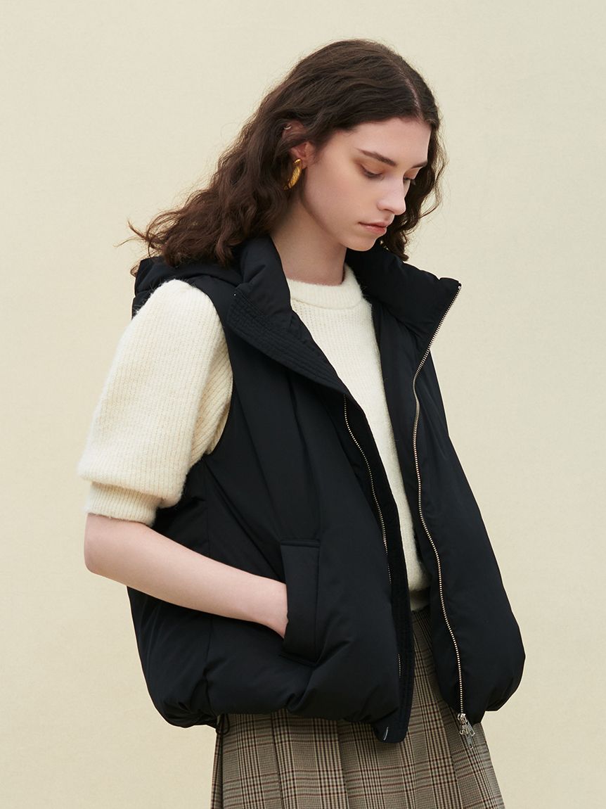 ZARA ダウンベスト フード あり 【2021最新作】 - ジャケット・アウター