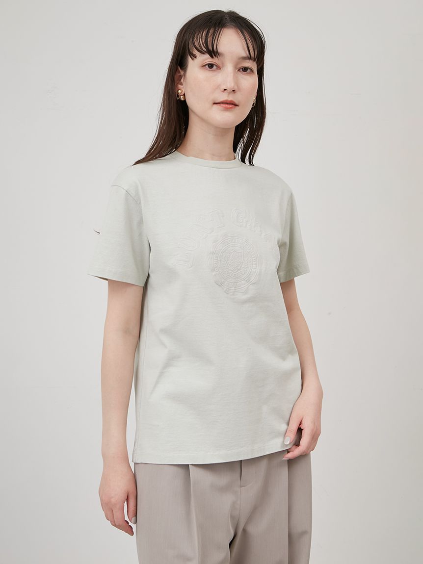 クラックフロッキーカレッジTシャツ【手洗い可能】|Mila Owen(ミラ