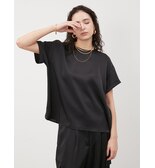 ロールアップTシャツサテントップス