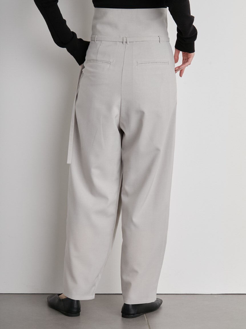 ナチュラルネイビー LOW CLASSIC ハイウエストパンツ BELT PANTS