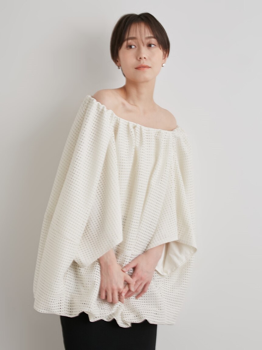 emmi atelier】コットンバルーンオフショルブラウス|emmi(エミ)の通販