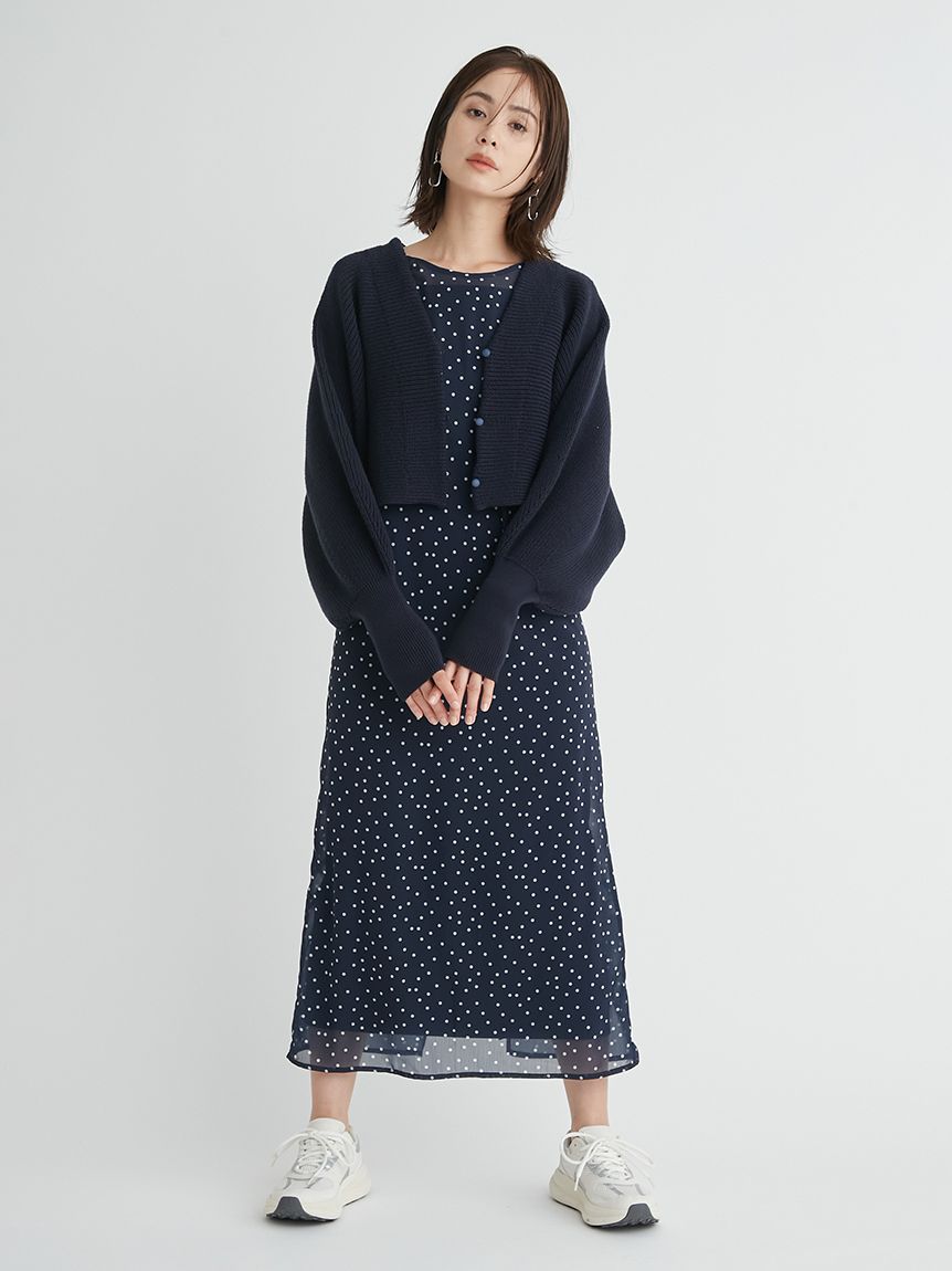 【emmi atelier】2wayシアードットワンピース