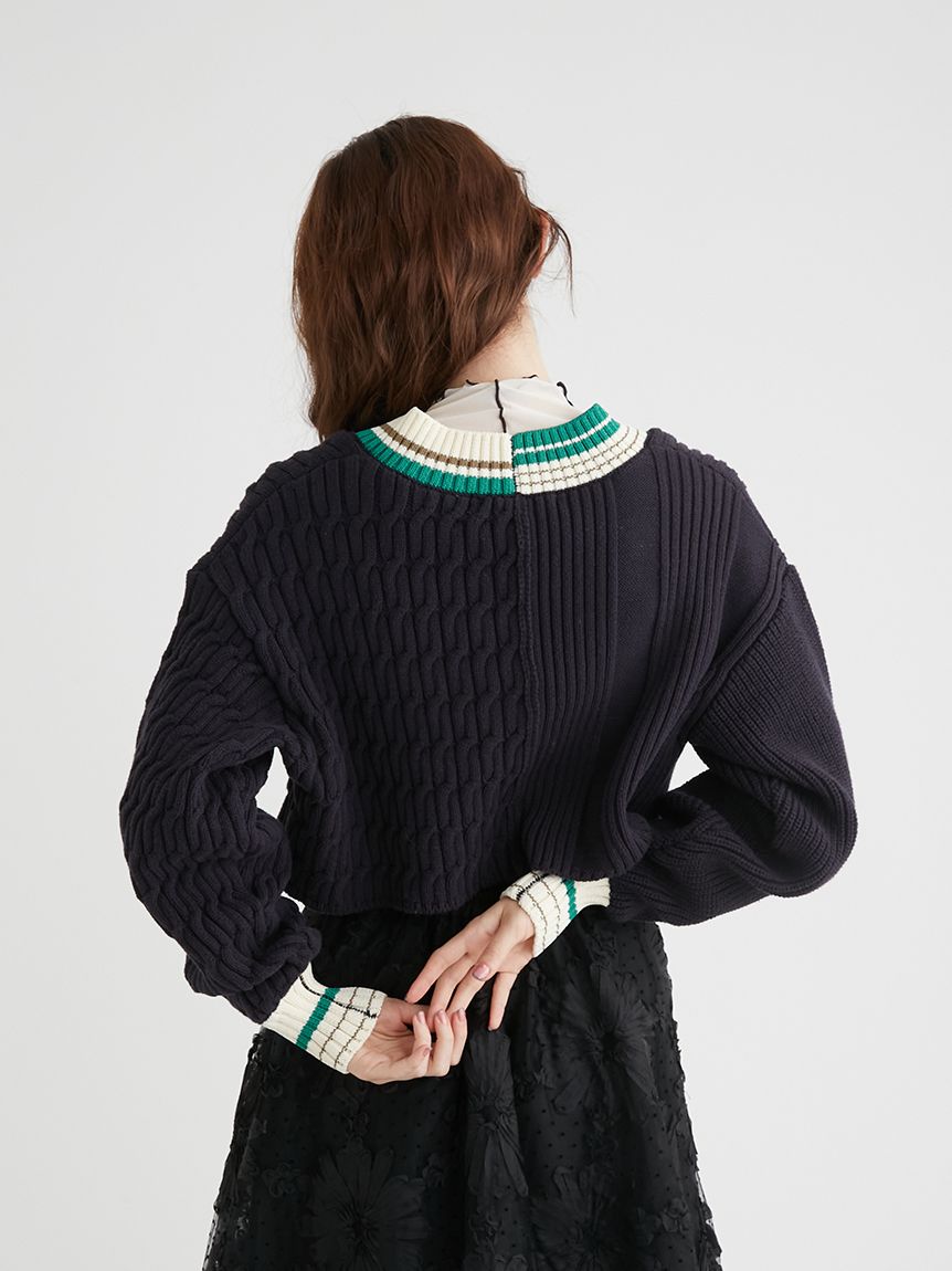 限定カラー】クロップドラインセーター|FURFUR(ファーファー)の通販