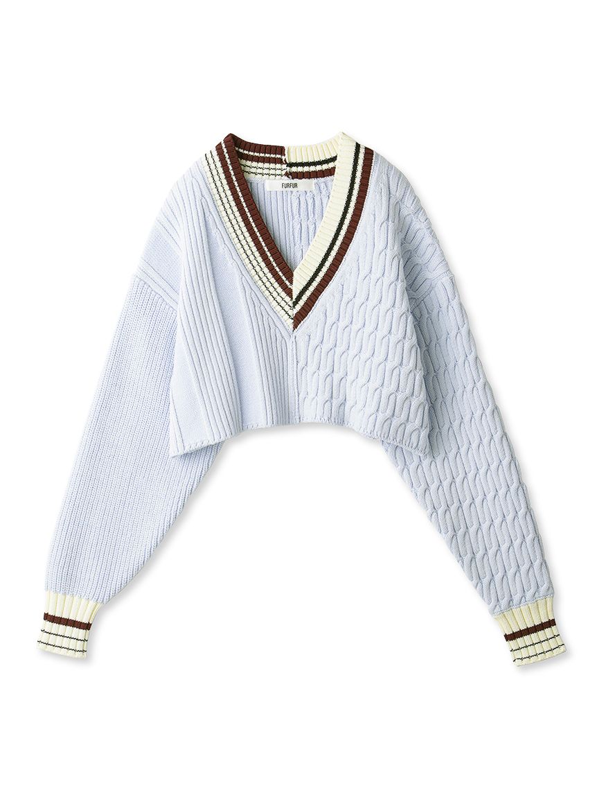 限定カラー】クロップドラインセーター|FURFUR(ファーファー)の通販
