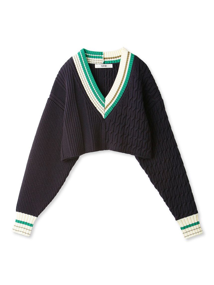 【限定カラー】クロップドラインセーター