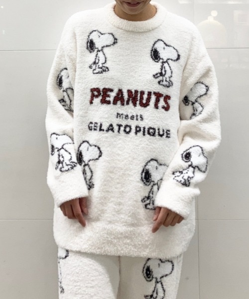 PEANUTS＊ジェラートピケ＊ジャガードプルオーバー&ロングパンツ