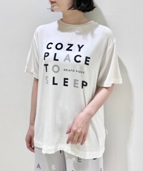 【UNISEX】レーヨンロゴワンポイントTシャツ|gelato pique