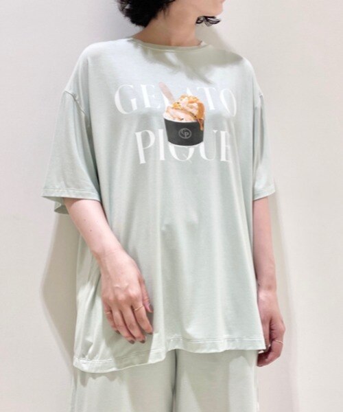 【HOMME】COOLレーヨンアイスロゴTシャツ
