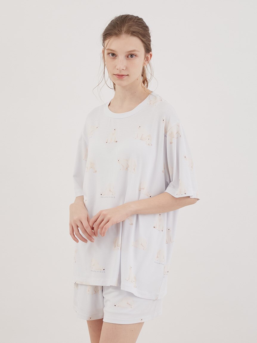 【COOL】シロクマ柄冷感Tシャツ