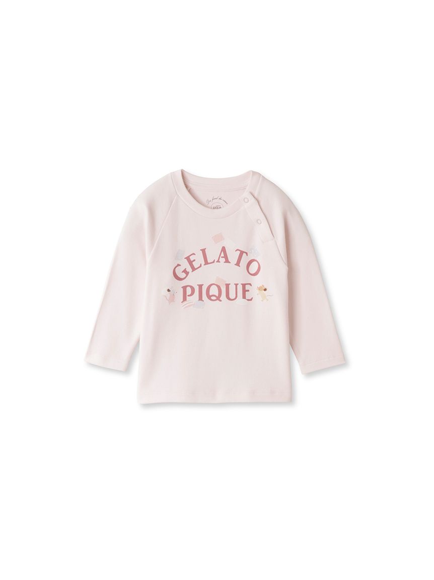 BABY】パジャマパーティーワンポイントロングTシャツ|gelato pique