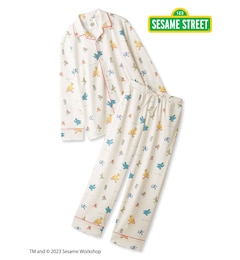 【SESAME STREET】【HOMME】総柄シャツ&ロングパンツセット