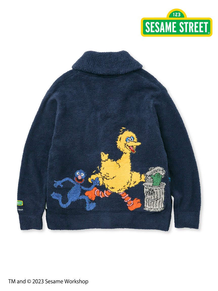 【SESAME STREET】【UNISEX】ジャガードショールカーディガン