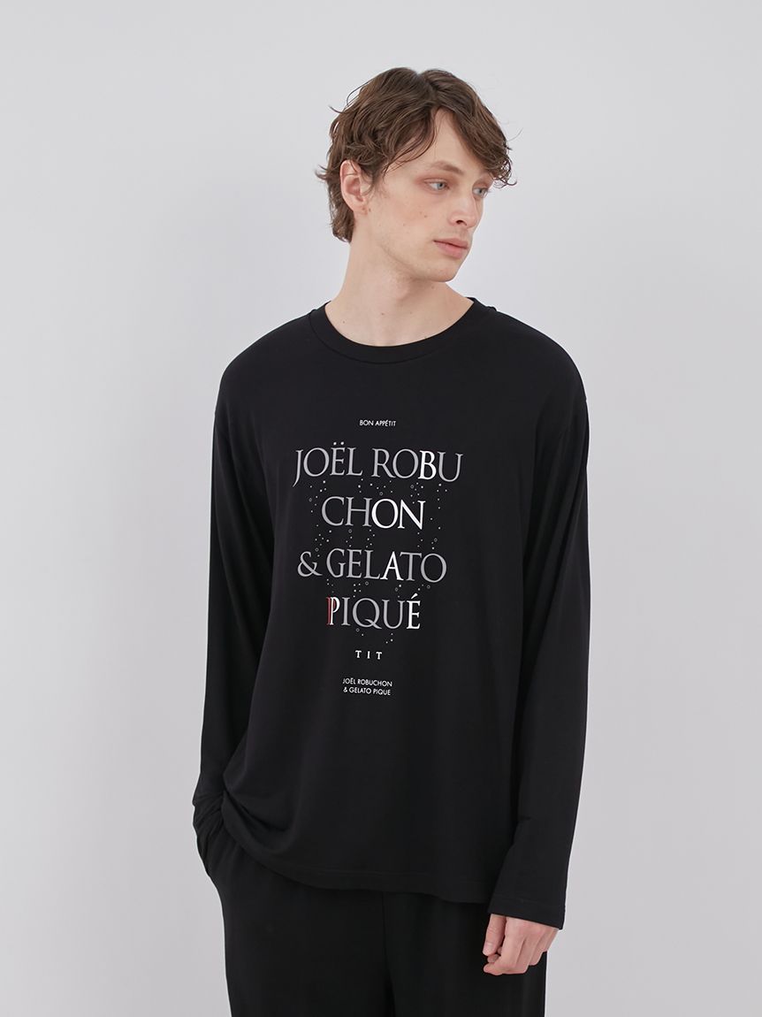 JOEL ROBUCHON】【HOMME】ワンポイントロゴロングTシャツ|gelato pique 