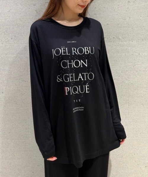 JOEL ROBUCHON】ワンポイントロゴロングTシャツ|gelato pique