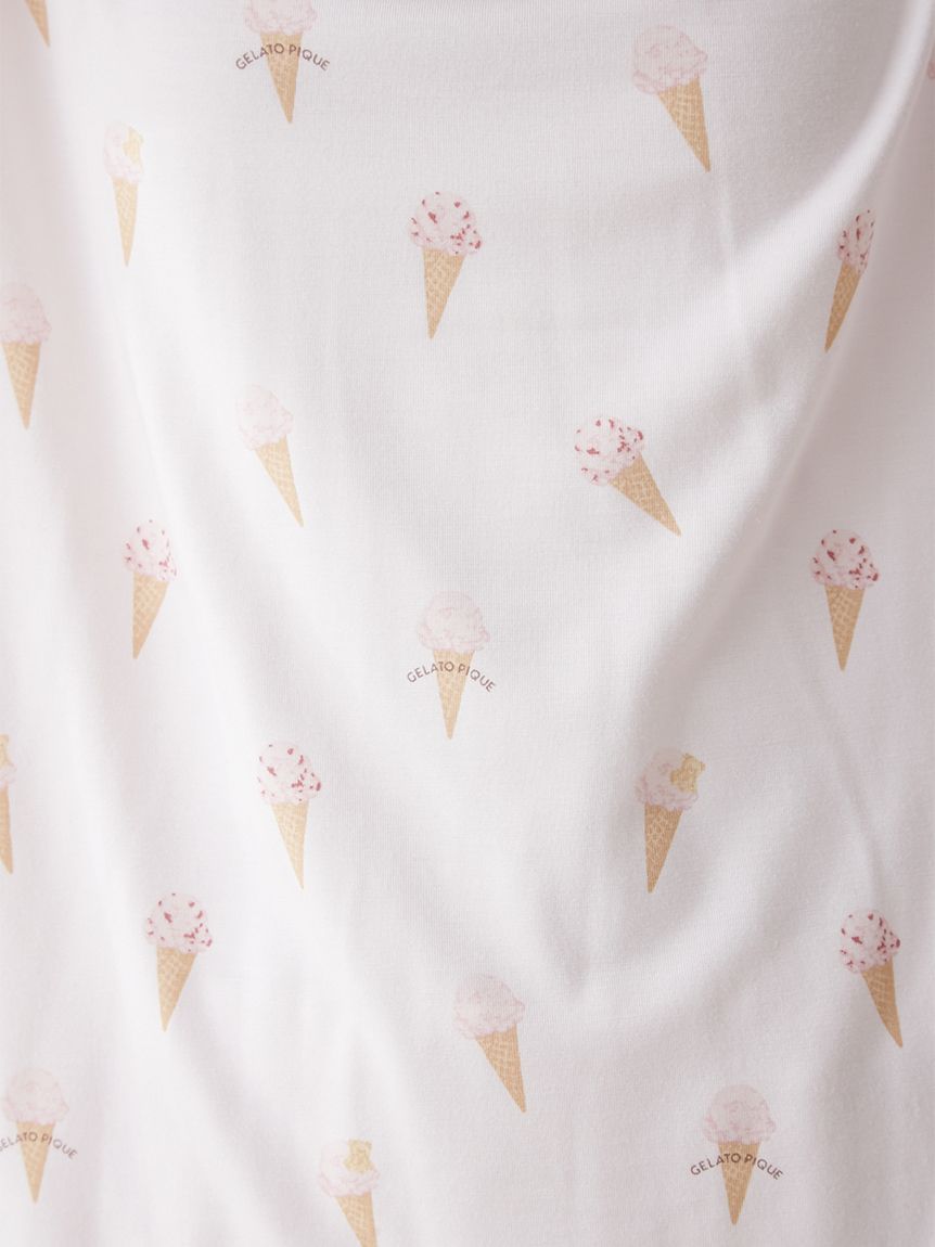 ホットファブリックアイス柄ロングTシャツ|gelato pique(ジェラート