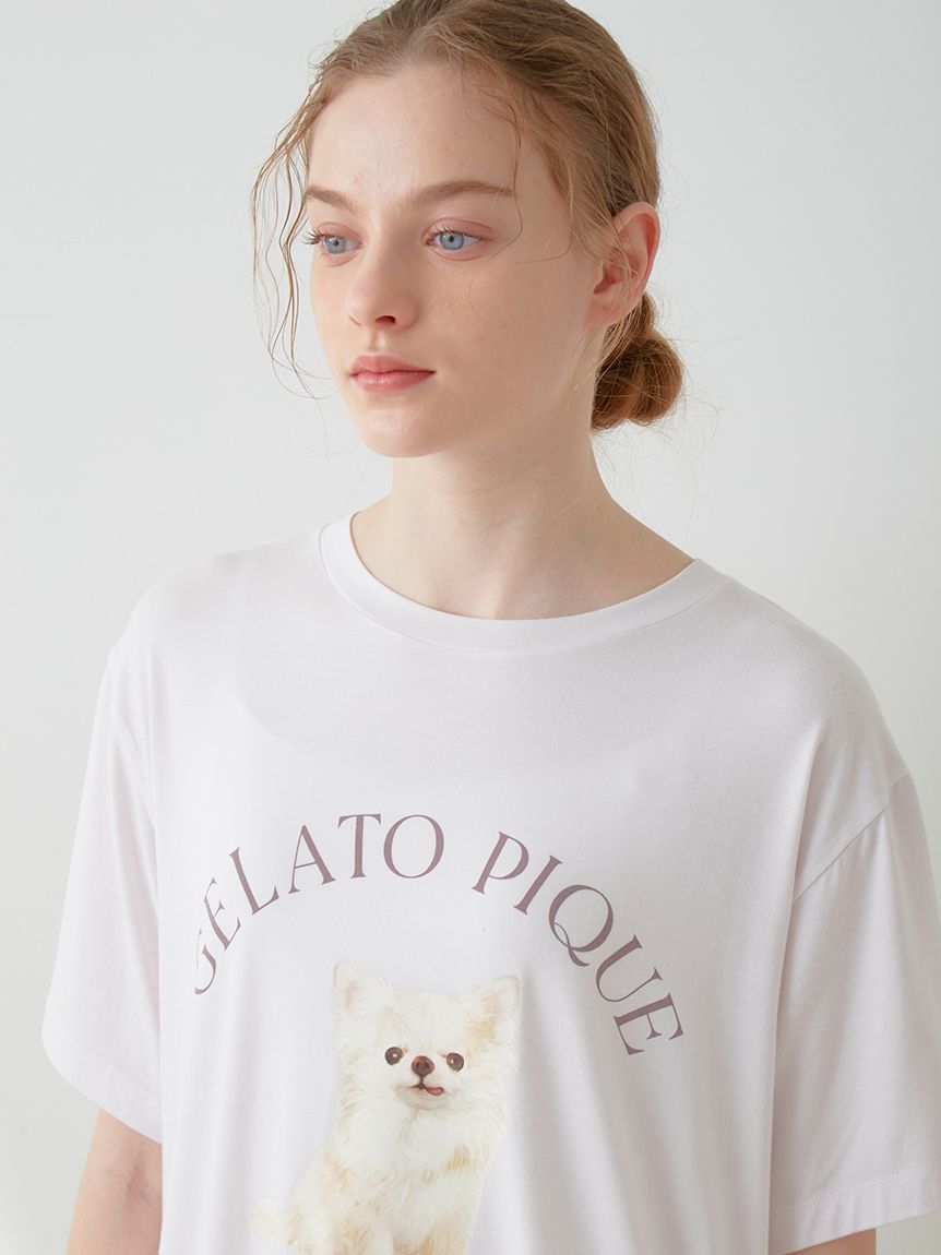 DOG柄ワンポイントTシャツ|gelato pique(ジェラート ピケ)の通販 
