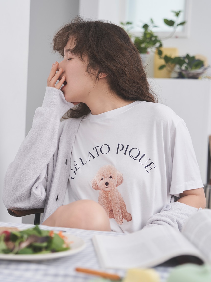 DOG柄ワンポイントTシャツ|gelato pique(ジェラート ピケ)の通販