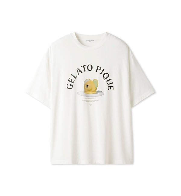 【ジェラート　ピケ/gelato pique】 【接触冷感】【HOMME】レーヨンベアケーキモチーフTシャツ